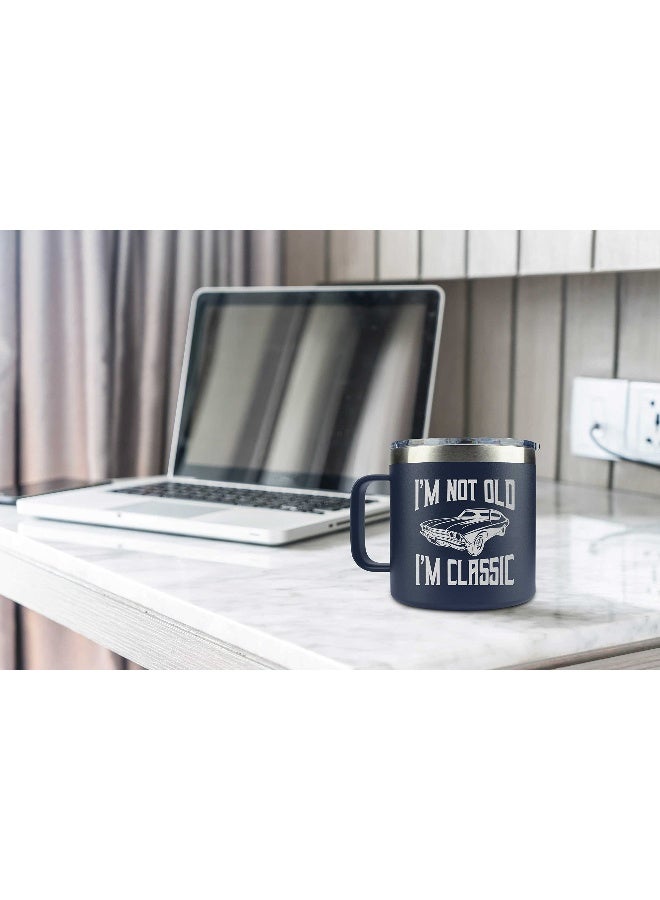 AMAZPRINTS Gifts for Dad from Daughter, Son, Kids on Fathers Day, Christmas - Grandpa Gifts for Christmas - Birthday gifts for Grandpa - Dad Birthday gifts - Funny Mug 14oz, Navy Insulated Stainless Steel - Image 4